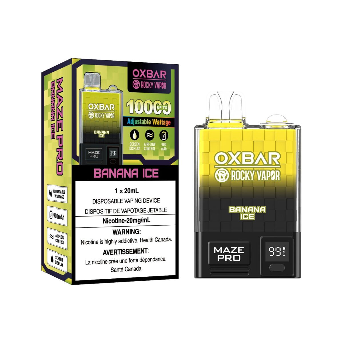 Oxbar Maze Pro - Banana Ice - 10000 Puffs