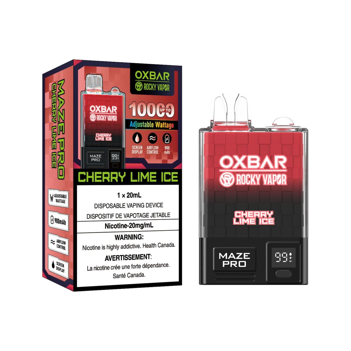 Oxbar Maze Pro - Cherry Lime Ice - 10000 Puffs