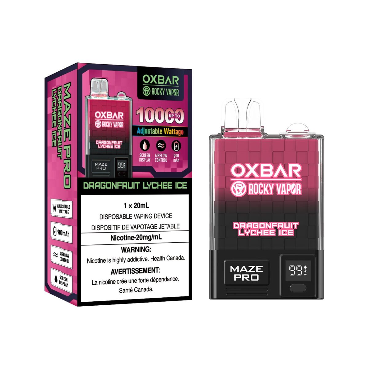 Oxbar Maze Pro -Dragon Fruit Lychee Ice - 10000 Puffs
