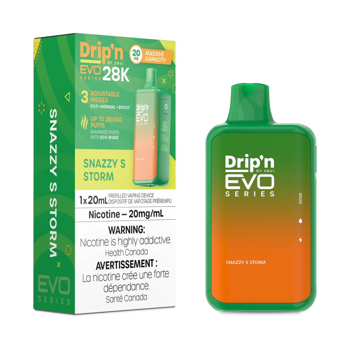 Drip'n by ENVI EVO Series 28K Disposable - Snazzy S Storm 20mg