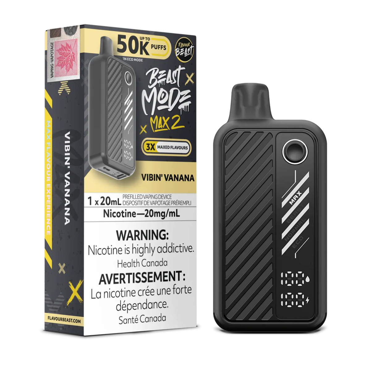 Flavour Beast Beast Mode Max 2 Disposable - Vibin' Vanana 20mg