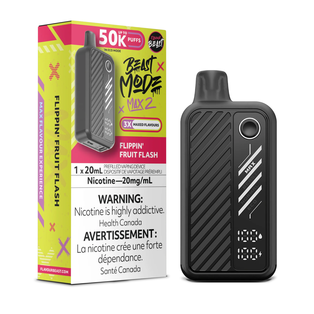 Flavour Beast Beast Mode Max 2 Disposable - Flippin' Fruit Flash 20mg