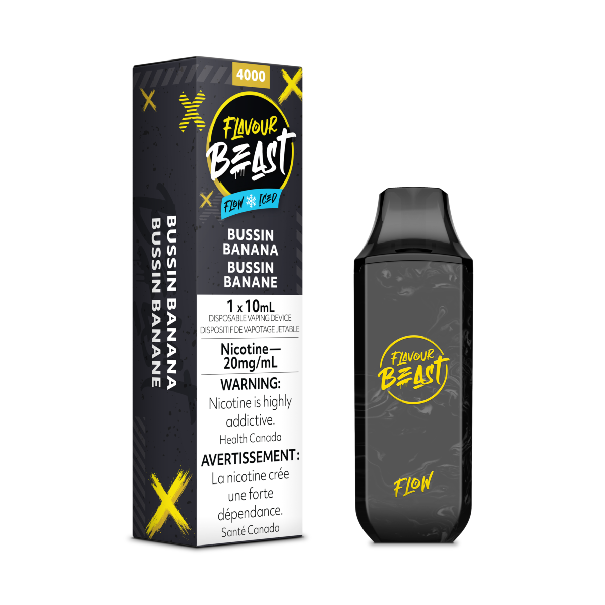 Flavour Beast Flow Rechargeable Disposable 4000 Puffs -Bussin' Banana Ice