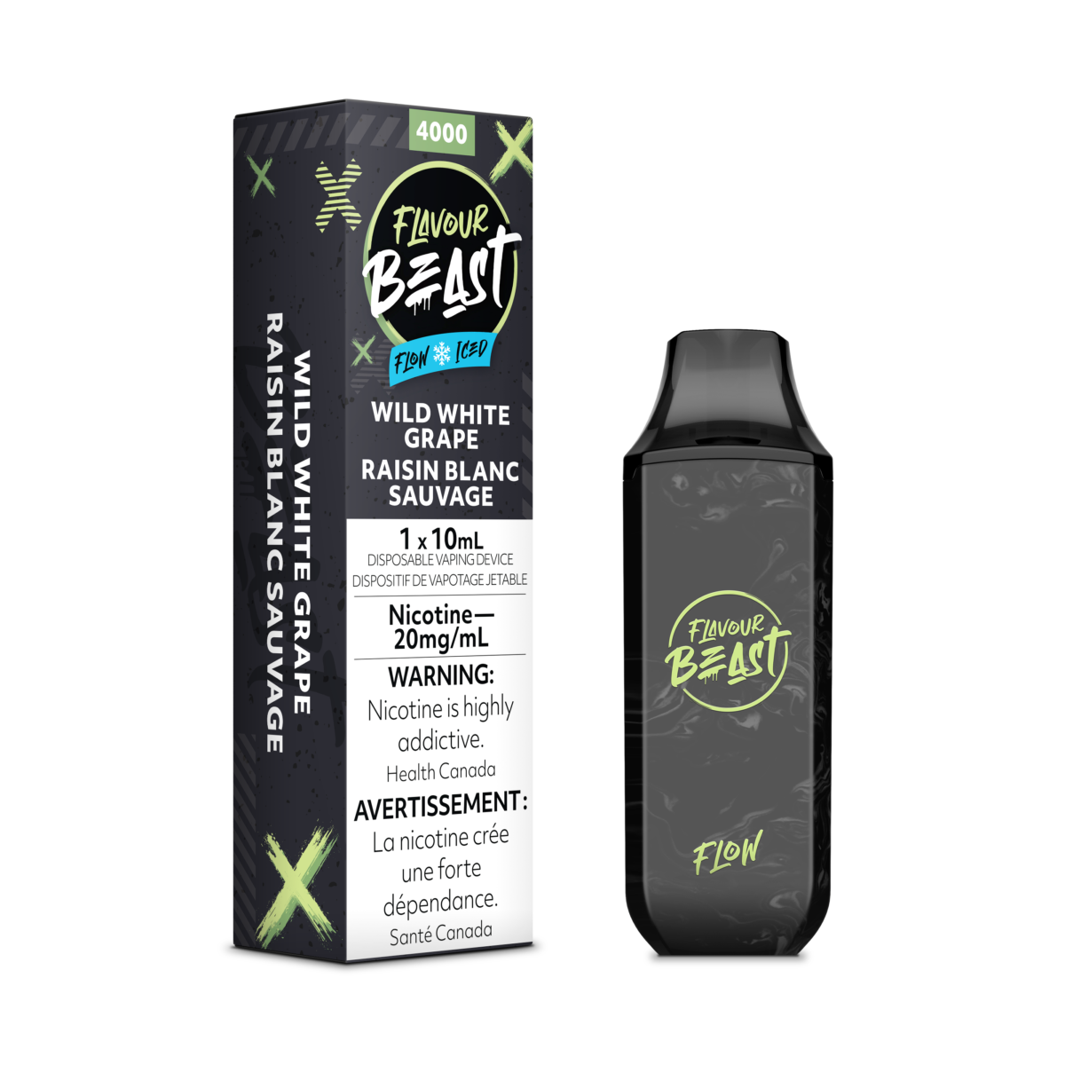 Flavour Beast Flow Rechargeable Disposable 4000 Puffs - Wild White Grape Iced