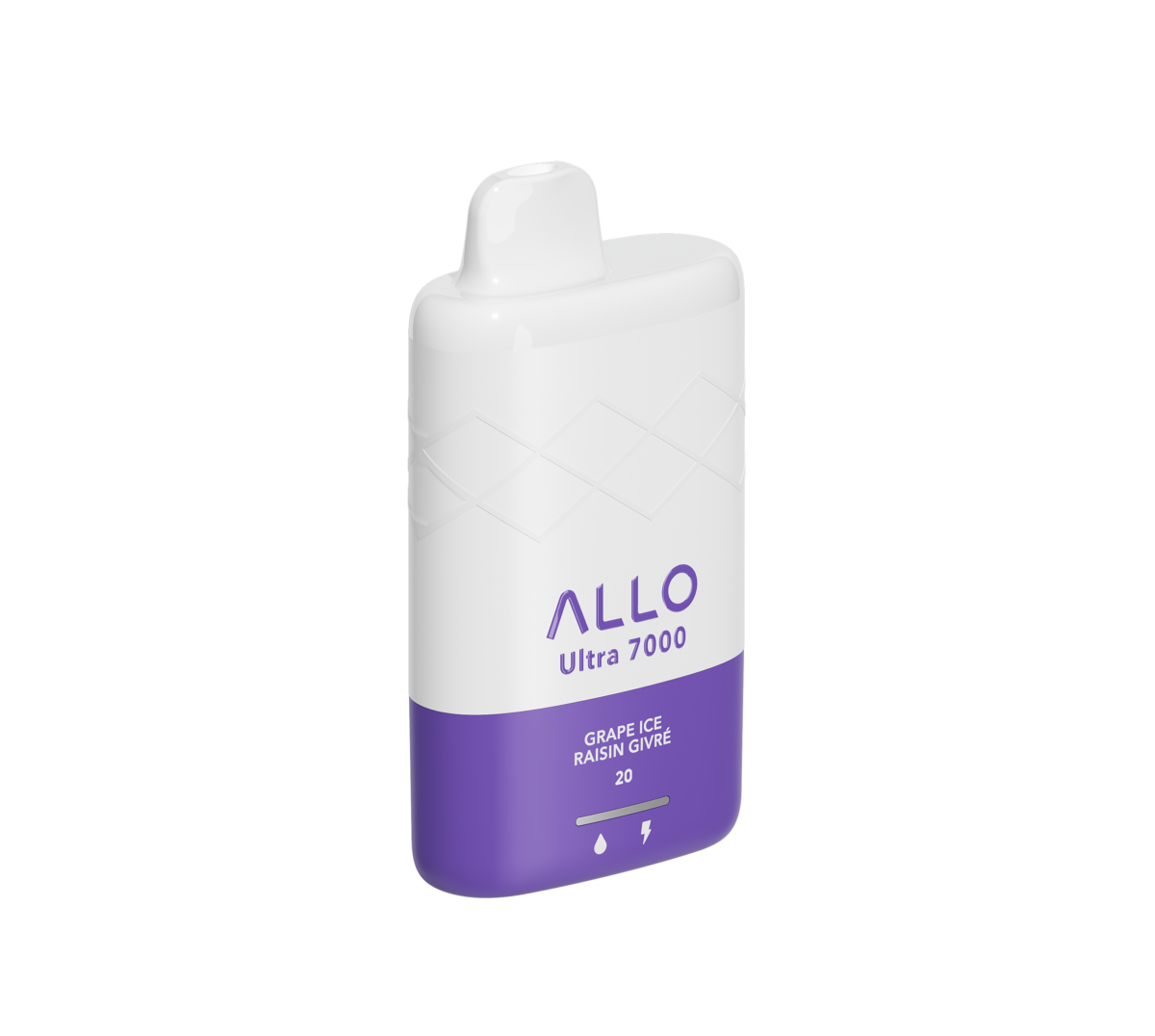 Allo Ultra - 7000 Puffs - Rechargeable Disposable Vape - Grape Ice