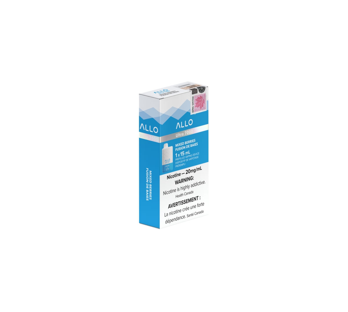 Allo Ultra - 7000 Puffs - Rechargeable Disposable Vape - Mixed Berries