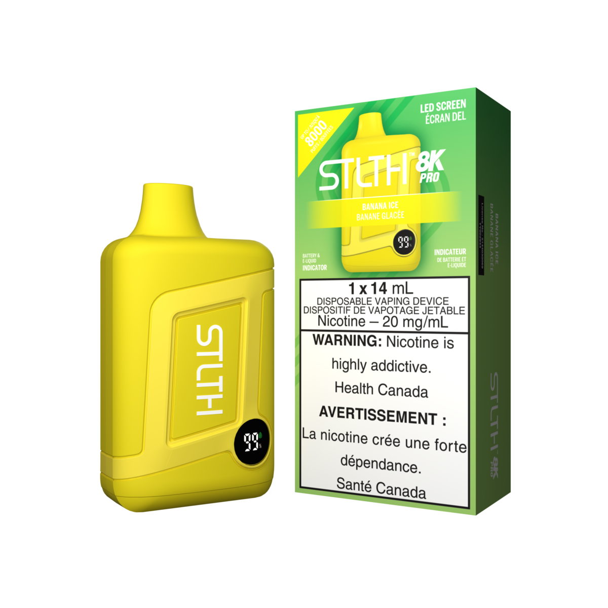 STLTH 8K PRO Disposable - Banana Ice 20mg