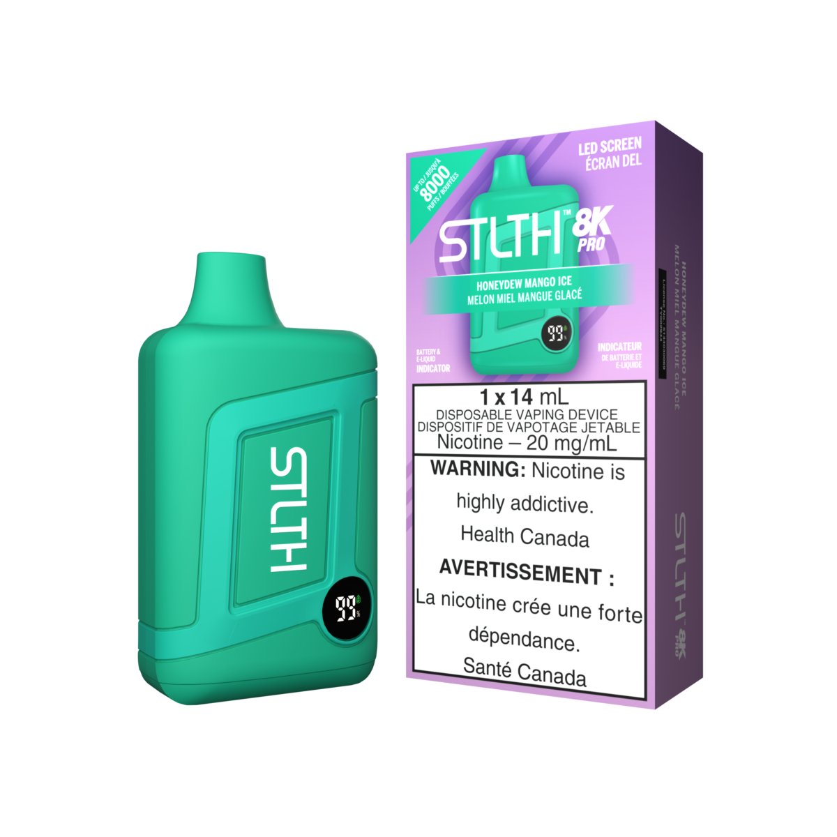 STLTH 8K PRO Disposable - Honeydew Mango Ice 20mg