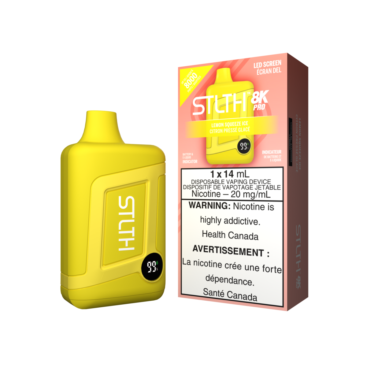 STLTH 8K PRO Disposable - Lemon Squeeze Ice 20mg