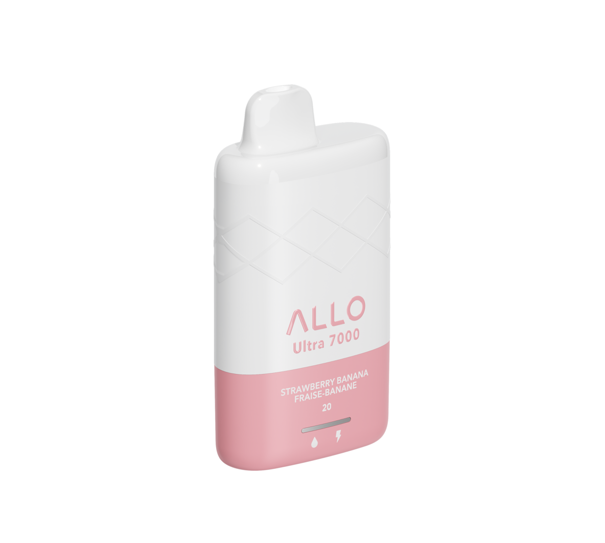 Allo Ultra - 7000 Puffs - Rechargeable Disposable Vape - Strawberry Banana