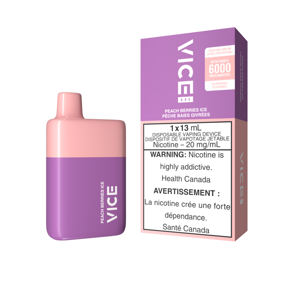 Vice Box Disposable - Peach Berries Ice 20mg