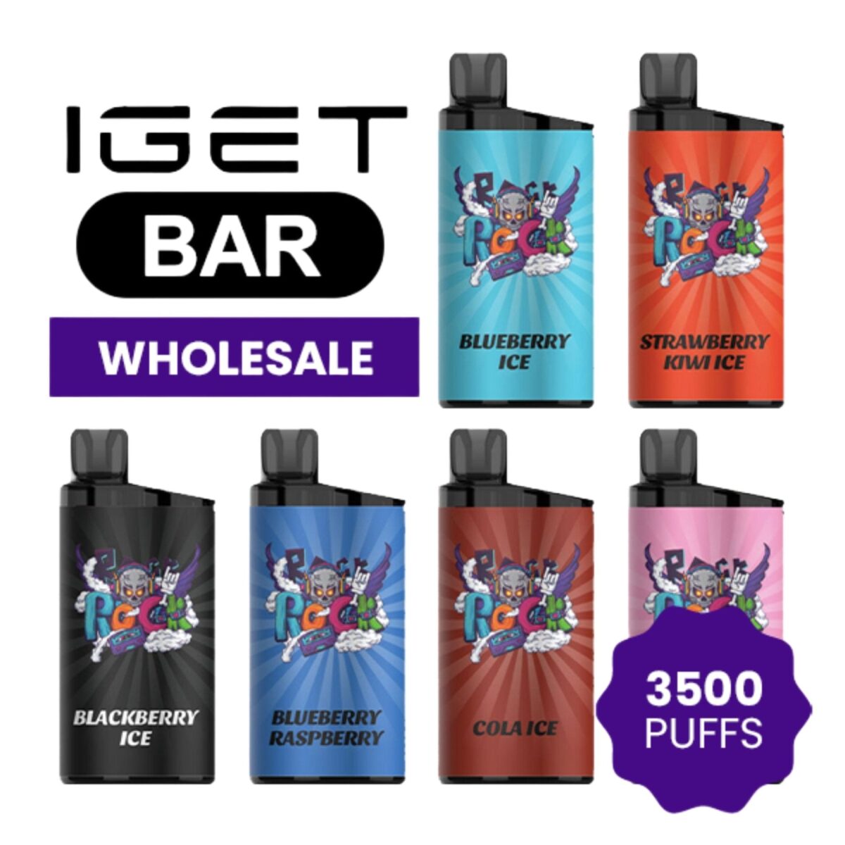 IGET BAR 3500 BULK PACK OF 50 ($39.99 EACH)